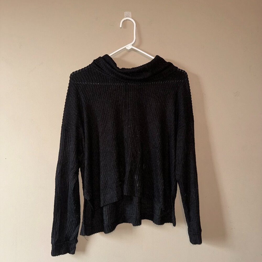 Dry Goods Lush Mock Neck Ribbed Sweater - Black
